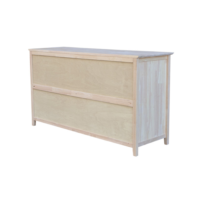 Dufrene 6 Drawer Double Dresser Highland Dunes Brown Gray White